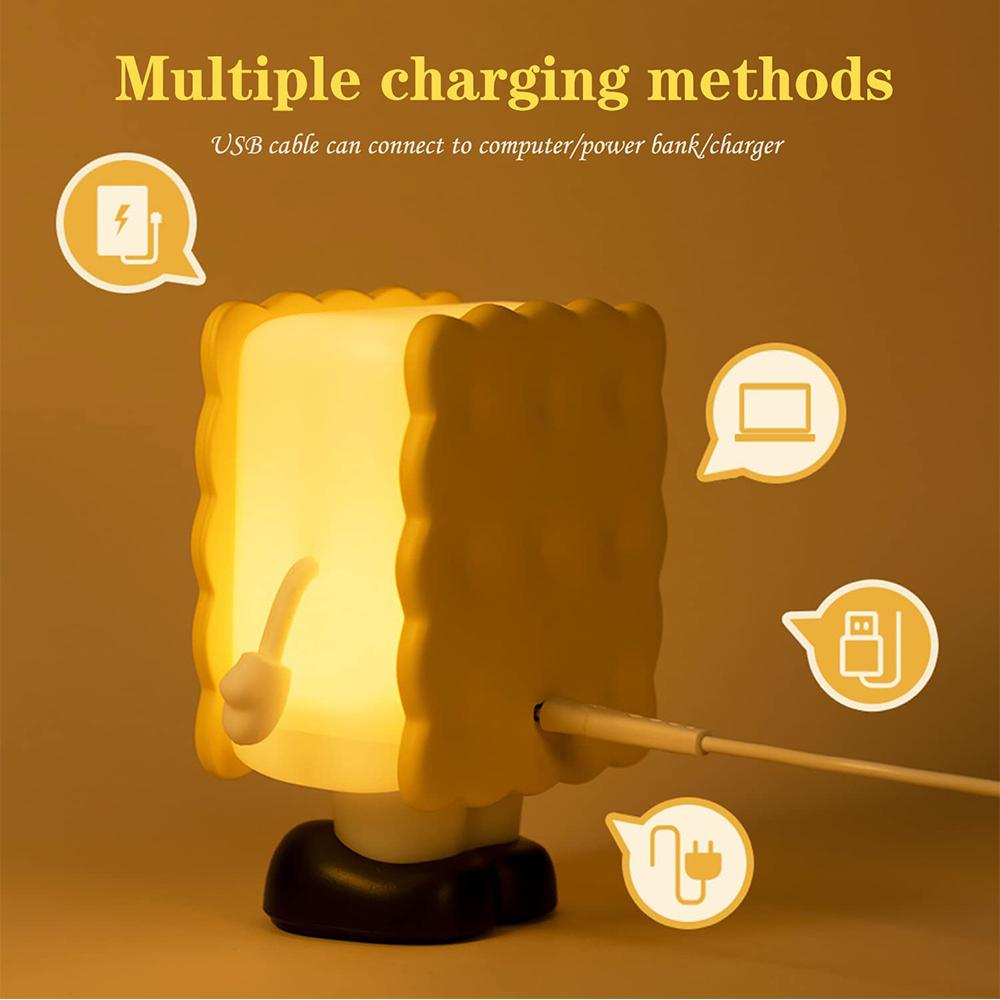 Biscuit Night Light Adjustable Brightness USB Rechargeable Led Nightlight