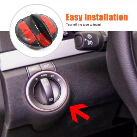 ABS Carbon Fiber Inner headlight switch button knob cover Trim For Pontiac G8