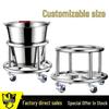 Stainless Steel Mobile Medical Waste Trash Can with Wheels