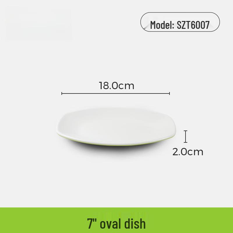 Wuhe 7-inch Commercial Melamine Oval Plate