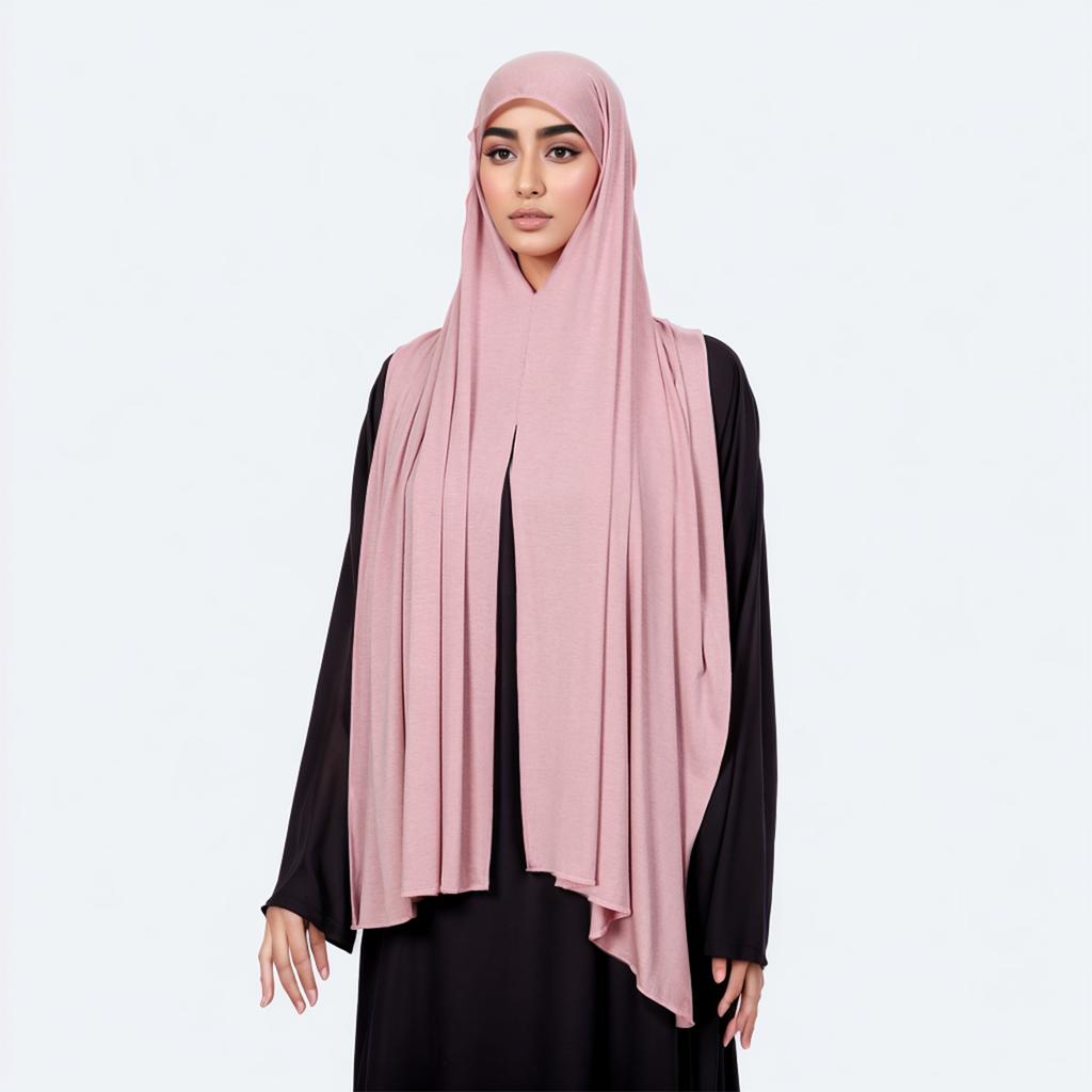 Muslimischer Sofort-Hijab Modal-Baumwoll-Jersey Ramadan-Hijab Damen Weicher Einfacher Schal Premium-Jersey-Schal Einfach zu tragende Kopfwickel