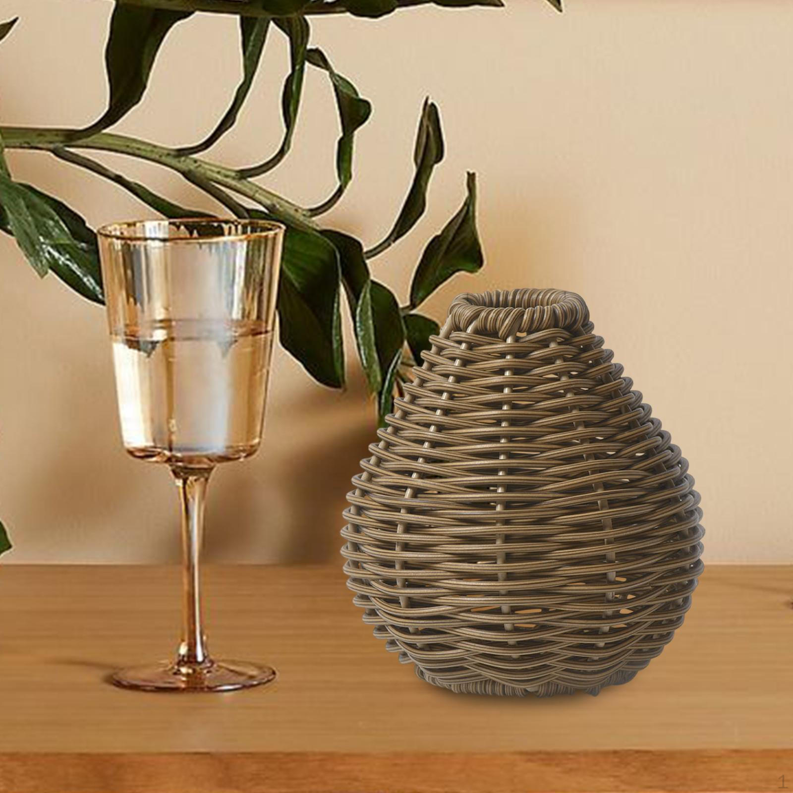 

PP Material Flower Vase 5.1inch Tall Desktop Decoration Multipurpose Rustic Tabletop Ornament for коричневий