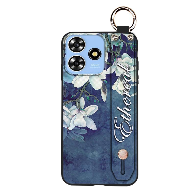 Fashion Design Soft case Phone Case For ZTE Blade A73 4G/V50 Smart Silicone Lanyard Shockproof Back Cover Dirt-resistant