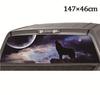 Car Truck SUV RearWindow Sticker Starry Sky Wolf Graphic Decal