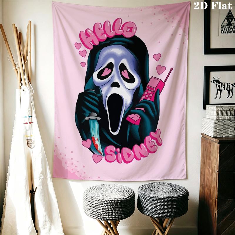 Scream Wall Tapestry Aesthetic Wall Hanging Printed Fabric Blanket Decorative Tapestries for Bedroom Living Room Home Decor