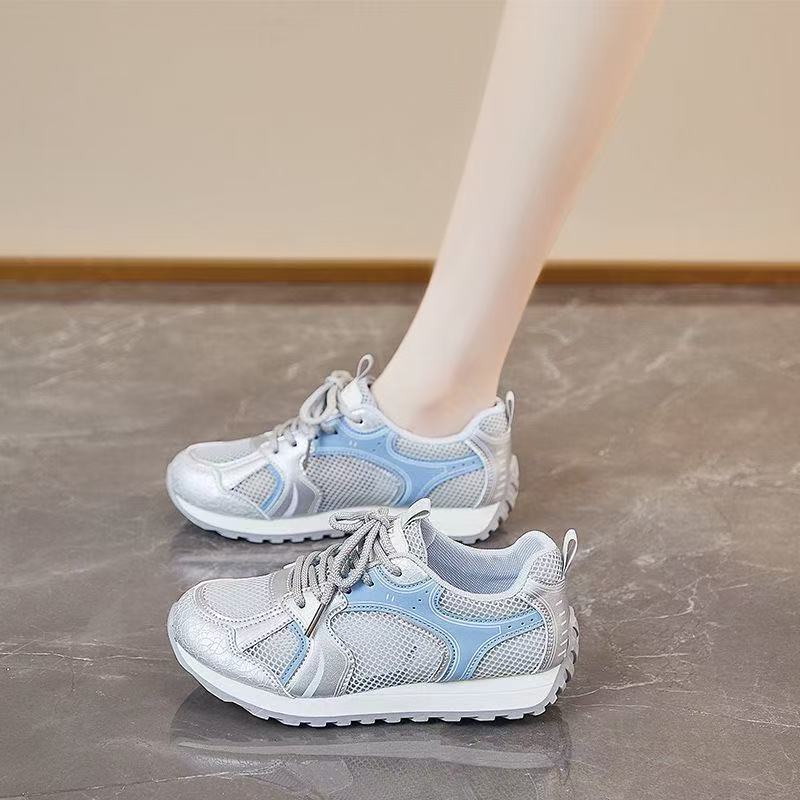 Forrest Gump shoes women's 2025 new summer mesh breathable lightweight sports shoes running thin mesh shoes yellow explosion