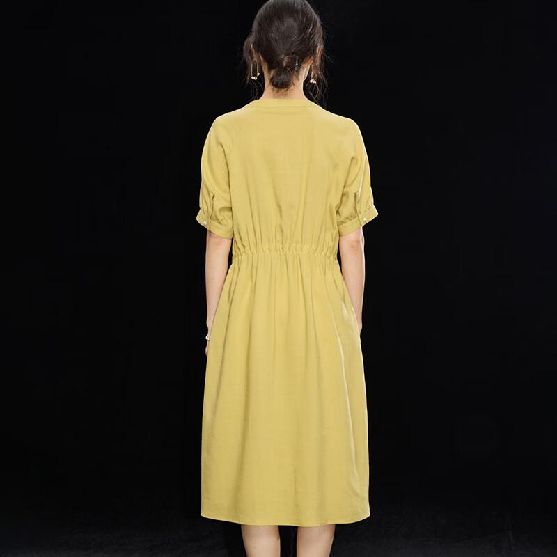 Elegant Tencel Pleated Midi Dress for Women