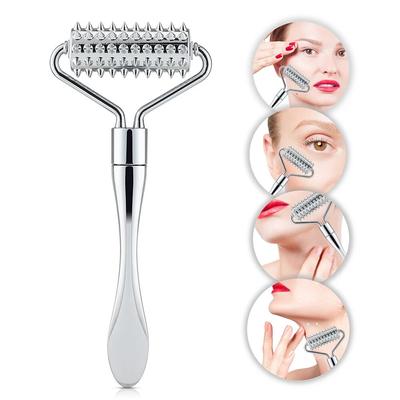 Zinc Alloy Pointed Roller Spatula Massage Ball Face Roller Massager Improve Neck Facial Beauty Skin Care Tool