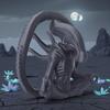 3D Printed Gray Meditation Alien Doll Pendant