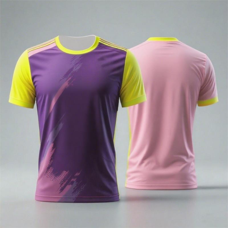 Simple Fashion Contrast Color Sports T Shirt Summer Casual Gym Fitness 3D Printed T-shirts Loose Breathable Running Tees Tops