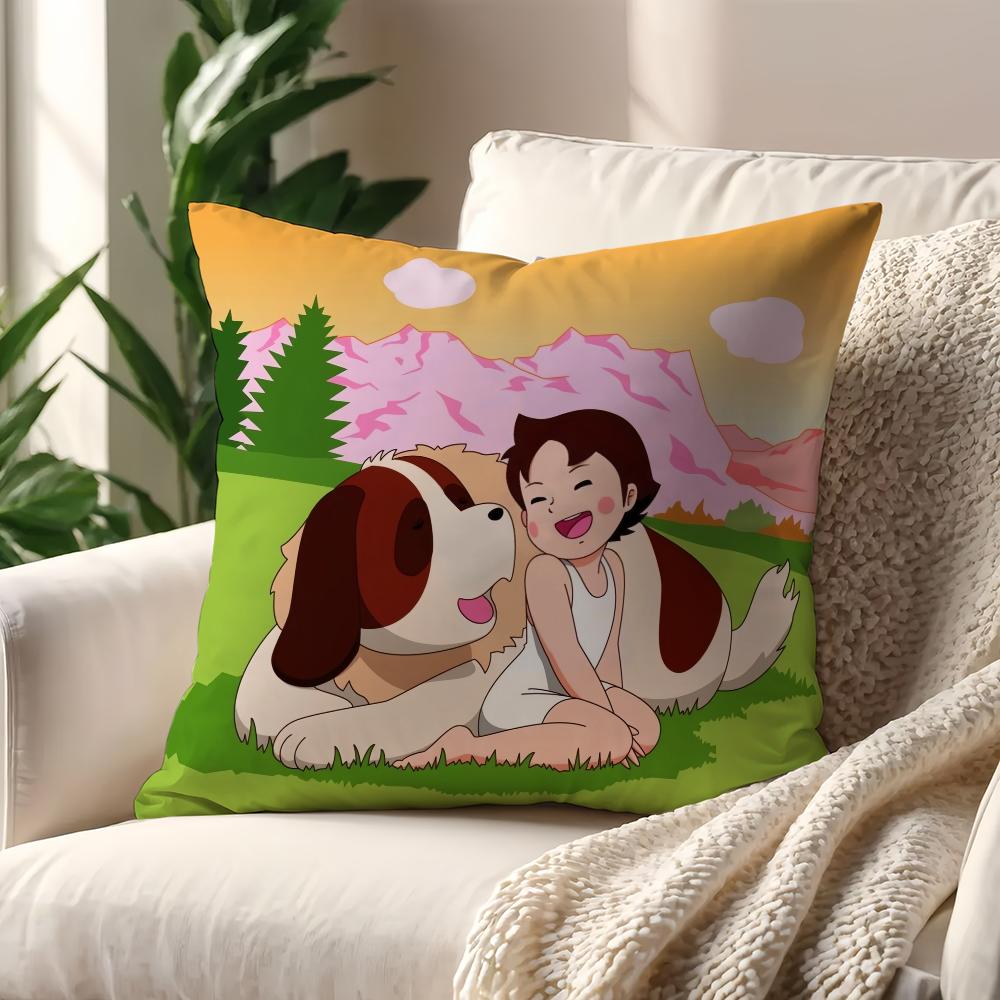 Cartoon H-Heidi Girl Cute cushion cover Pillow Cover Home Sofa living Decoration Room  Office Car Nordic Simplicity