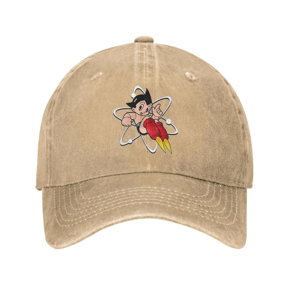 Astro Boy Classic Anime Washed Baseball Cap Fashion Sun Hip Hop Hats Summer Couple Women Hunting Camping Baseball Caps