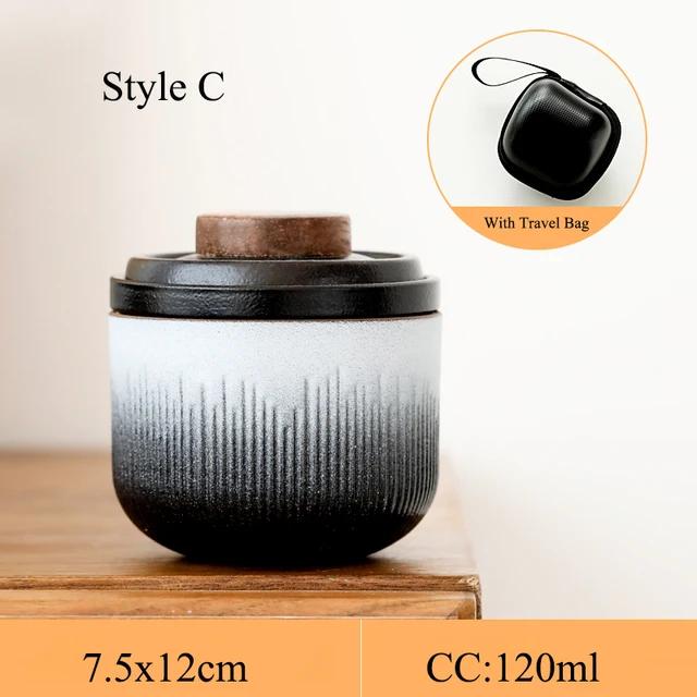 green ceramic teapot teacup handmade portable travel tea sets