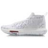 Li Ning Wade Fission 6 Slip Resistant And Abrasion Resistant Coverage Mid Top Basketball Shoes Men's White ABAQ031-2