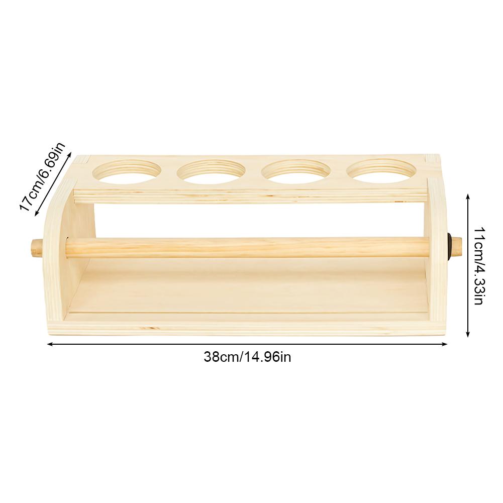 Wooden Tabletop Paper Roll Dispenser with Paper Roll&Pencil Cups Craft Paper Roll Holder Paper Roll Easel for Kids Desktop Easel