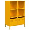 VidaXL Highboard Mustard Yellow 68x39x103.5 Cm Steel, Bookcase, Modern Bookcase, Bookshelf, 851385