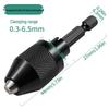 Self-Centering Electric Grinder Chuck with Three-Jaw Twist Drill Bits