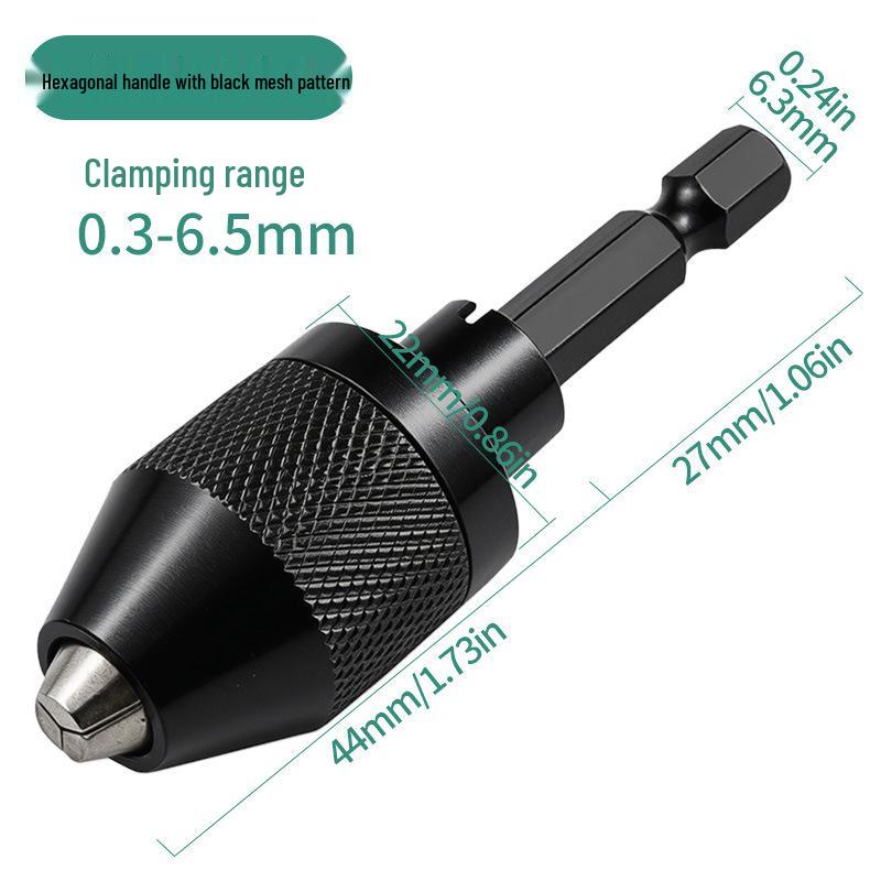 Self-Centering Electric Grinder Chuck with Three-Jaw Twist Drill Bits