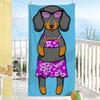 Sonnenbadender Dackel Lustiges Handtuch Weich Pool Geschenk Für Reise Fitnessstudio Dusche Camping Schnelltrocknend Sport Große Strandhandtücher