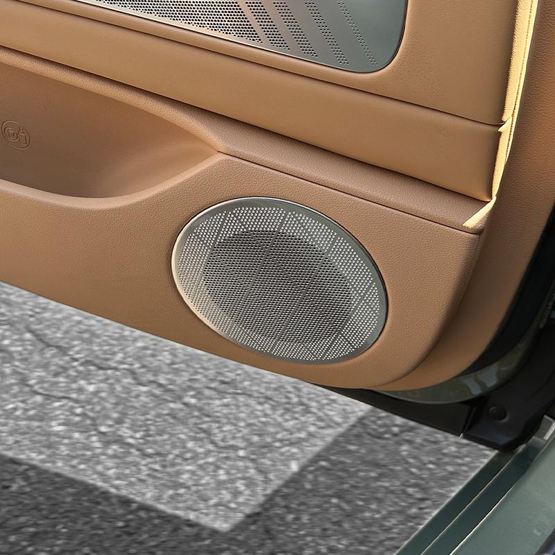 Car Stainless Steel Material Interior Door Tweeter Speaker Protective Covers For Genesis G80 RG3 -2025 LHD/RHD Accessories