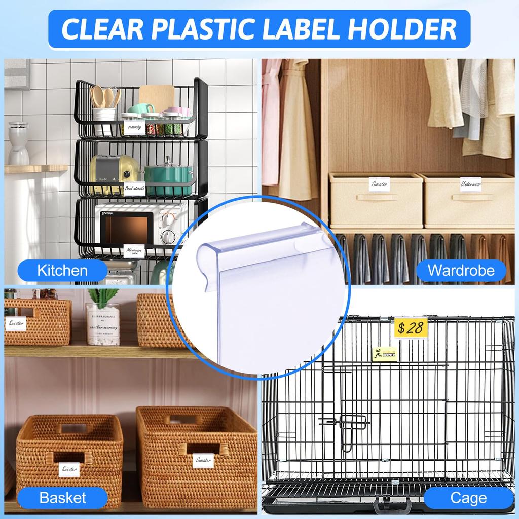 10/30 stuks Labelhouder, PVC Prijslabelhouder Helder Plastic Herbruikbaar, Geschikt Voor Grote Winkelcentra, Supermarkten, Winkels