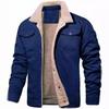 Men S Fleece Cotton Workwear Casual Jacket For Daily Use
