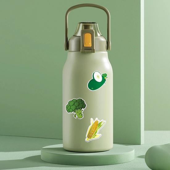 50Pcs Vegetable Stickers Self-Adhesive Decals Cabbage Onion Series Tomato Vegetable Waterproof Decorative Cute Laptop Guitar Skateboard