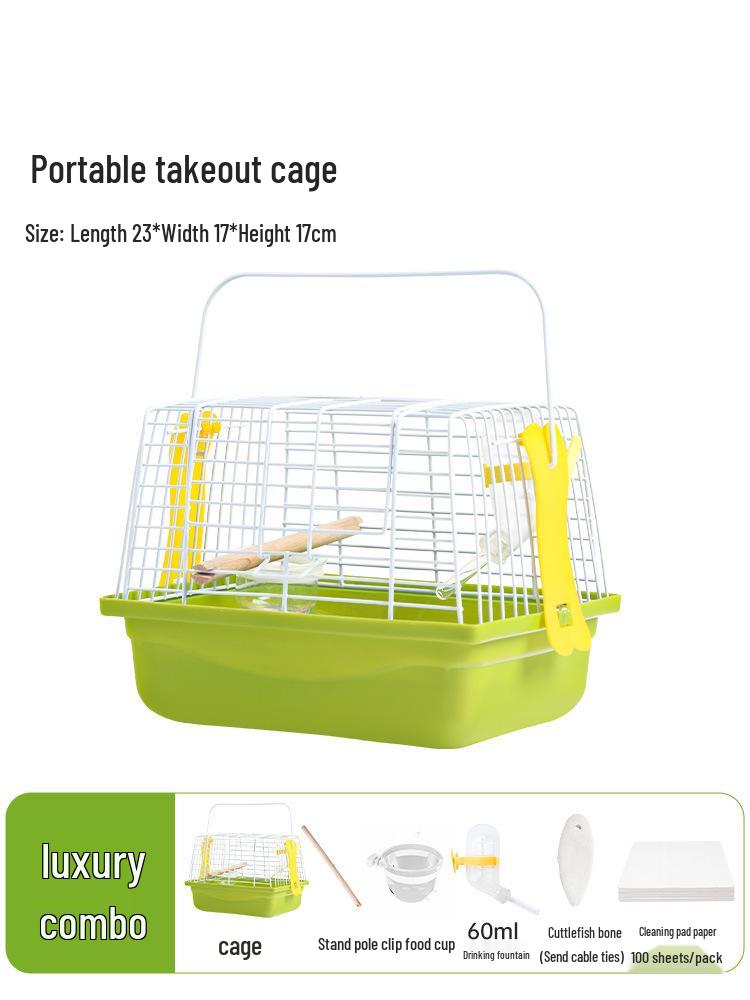 Handheld Bird Cage for Budgies, Cockatiels, Finches & Small Pets