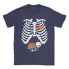 Women Skeleton Pregnancy Announcement Mom Halloween T-Shirts Men Crew Neck Cotton T Shirts  Short Sleeve Tees Big Size Clothes