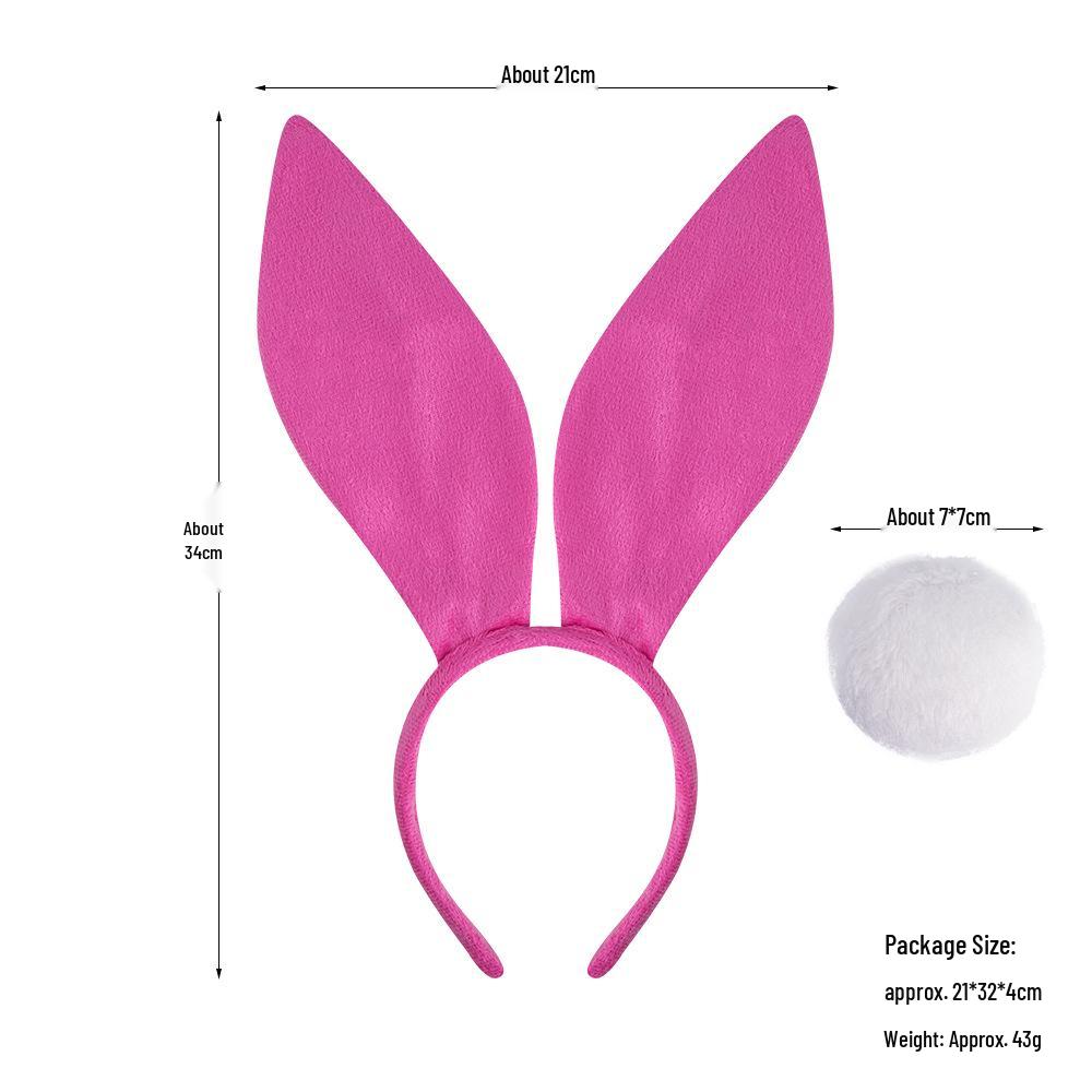 Easter Black Rabbit Ears Cute Bunny Girl Headband Party Props