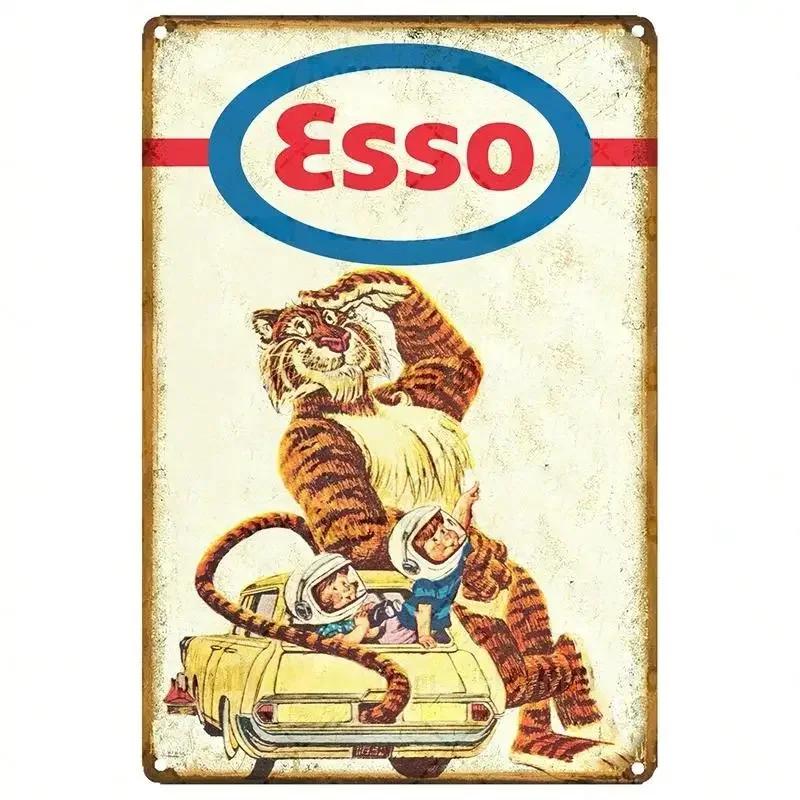 

Gaso Signs Класична металева табличка ESSO Motor Oil Винтажна металева табличка Настінна прикраса Чоловіча кімната Гараж Автомайстерня Вироби Ручної Роботи Таблички 30x40cm(11.8x15.7inch)