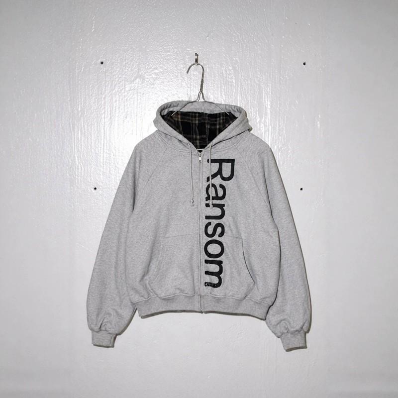Reversible Plaid Letter Hooded Zip Sweatshirt Vintage Casual Men Women Loose Fit Winter Wear