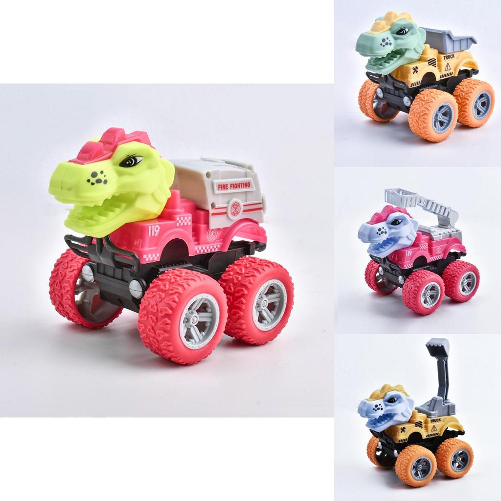 Dinosaur Inertia Excavator Dump Truck Mixer Truck Tank Off Road Vehicle Toy For Toddlers