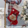 Christmas Stocking Large Plush Gift Sock Candy Bag Hanging Decoration Xmas Eve Party Home Decor