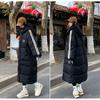 Stay Warm and Look Fashionable with The Knee-length Cotton Padded Down Coat for Women