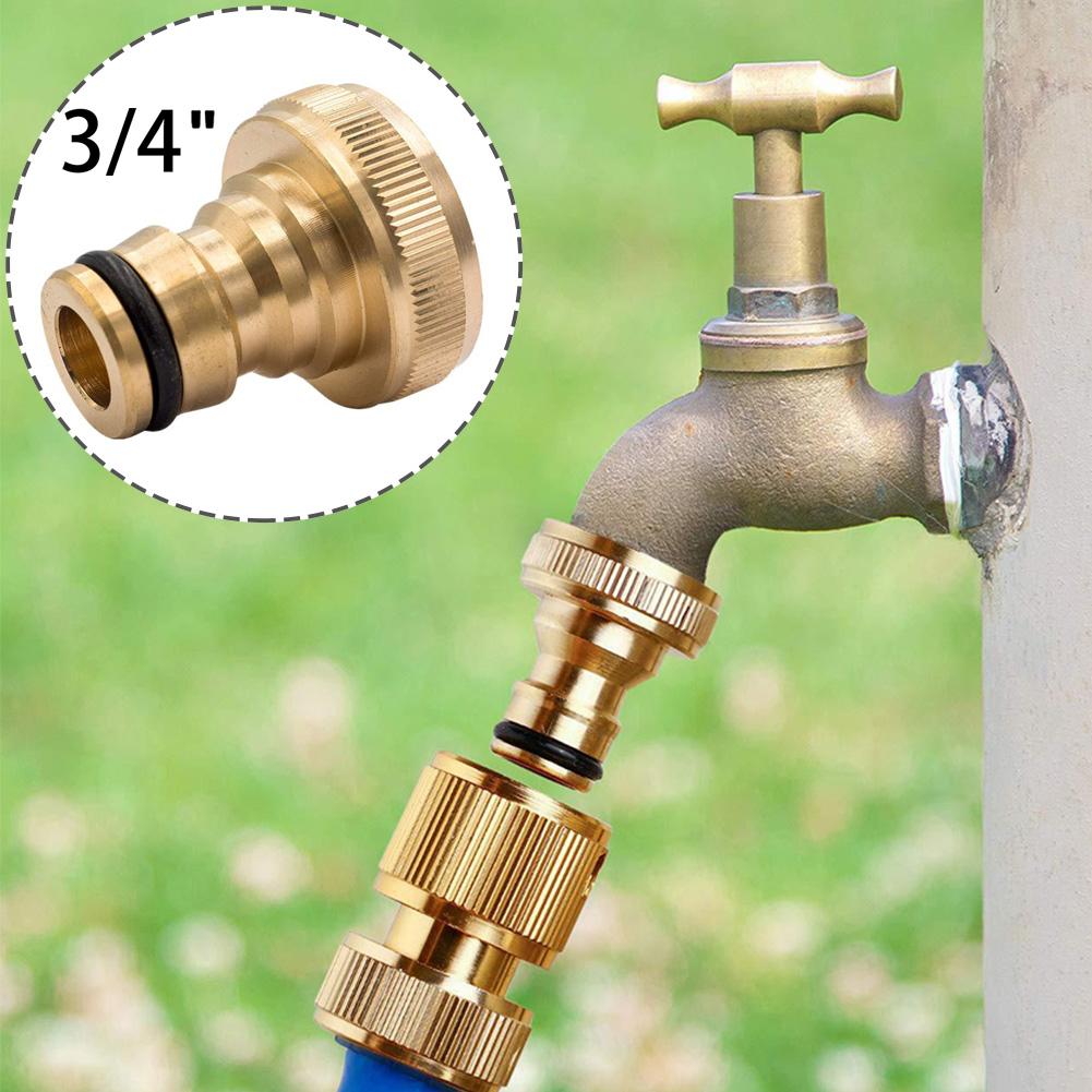 High Quality 3/4 G34in Brass Garden Tap Connector No Leak Water Hose Adaptor