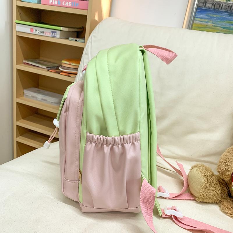 Colored Middle School Student Schoolbag Women's Campus Backpack Large Capacity Travel Backpack