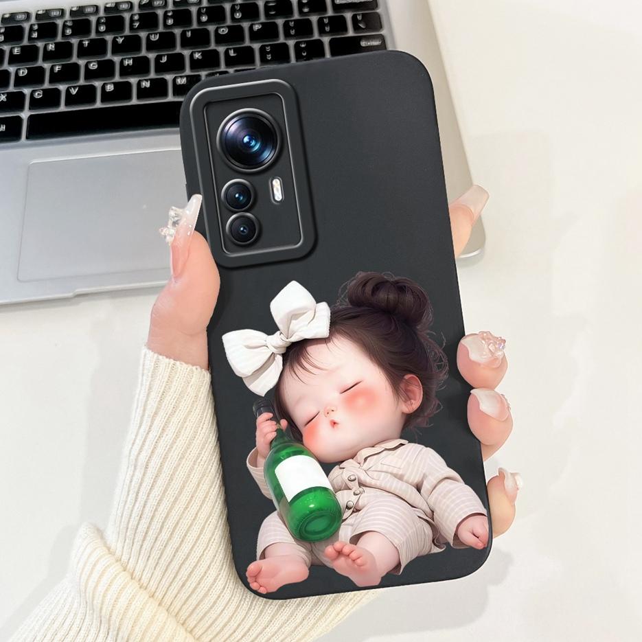 For Xiaomi 12T Pro Case Cute Cartoon Fashion Painted Cover Soft Silicone Phone Case For Xiaomi Mi 12T Pro Mi12T 5G Fundas Bumper