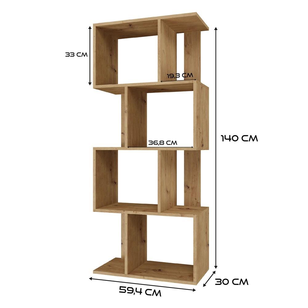 OPEN STANDING SHELF FIESTA 4P ARTISAN OAK