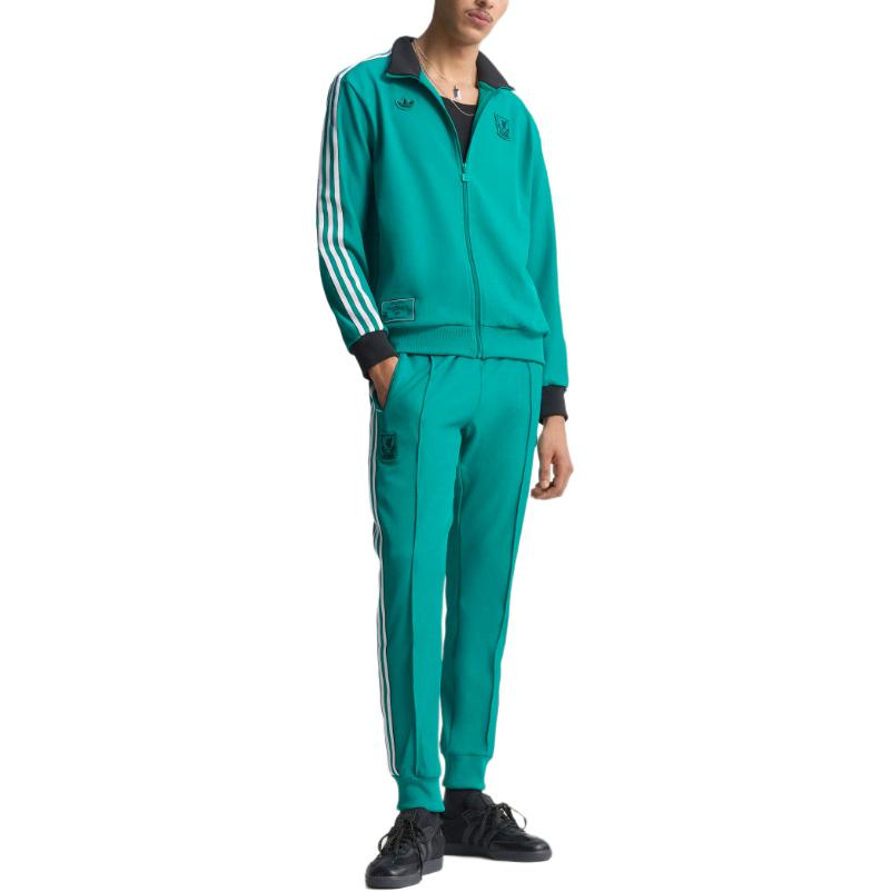 Adidas Originals X Liverpool FC Collaboration Track FW25 Terrace Icons Logo Stand Collar Slim Fit Sports Jacket Men Jacket JW5464
