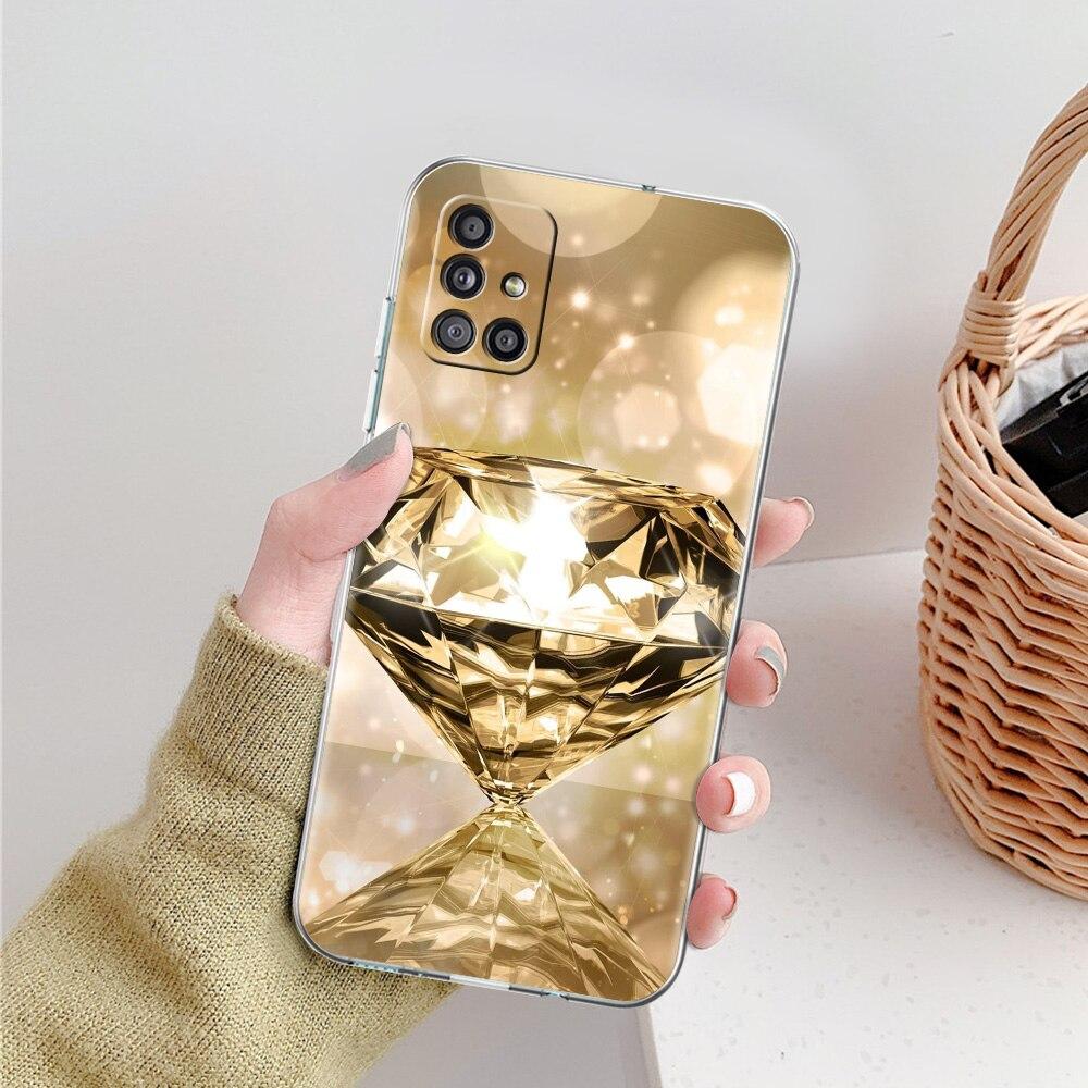 

Чехол для телефона Ace Of Diamonds In Gold Art для Samsung Galaxy A51 A71 A21S A12 A11 A31 A41 A52 A32 5G A72 A01 A02S, мягкий прозрачный чехол Samsung A71