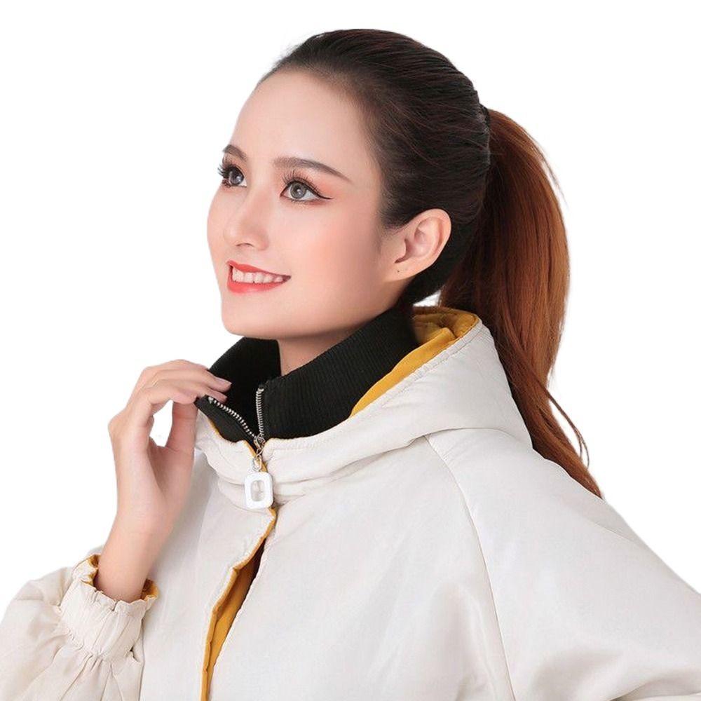With Zipper Detachable False Collar Washable Rib False Collar Neck Scarf Shawl Wrap Down Jacket