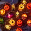 Halloween String Lights: Pumpkin & Ghost Decor for Bar, Kindergarten, or KTV