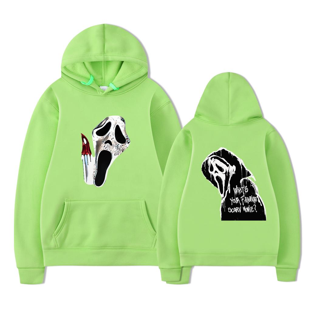VI Ghostface Hettegenser Høst Vinter Fleece Streetwear Topper