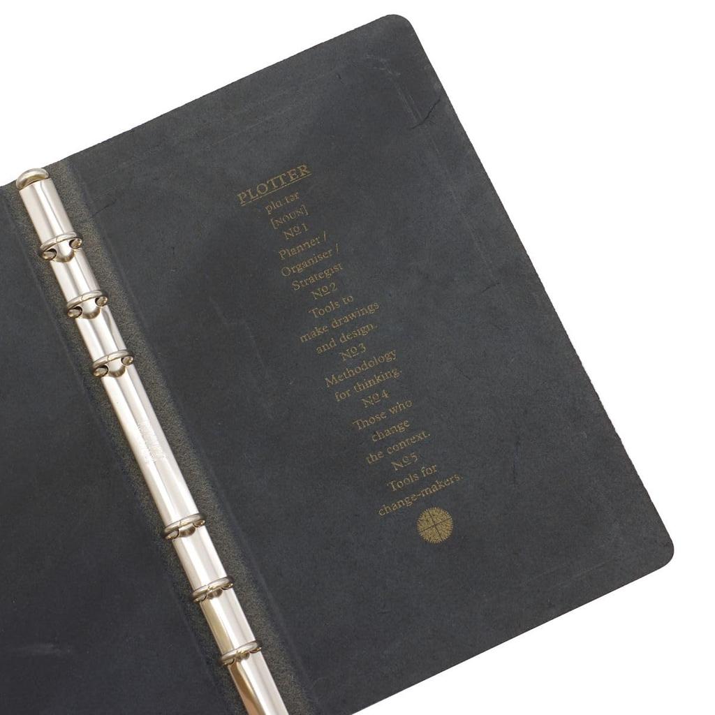 System Planner Plotter Bible Liscio 11mm Leather Binder 77 [Blue]
