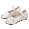 Chinese Style Girls' Dancing Shoes Soft Sole Non-slip Children Hanfu Flat Shoes Wear Resistant Breathable
