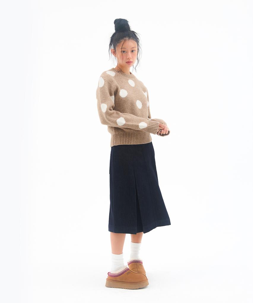AMES-WORLDWIDE Dot Pullover Knit Beige