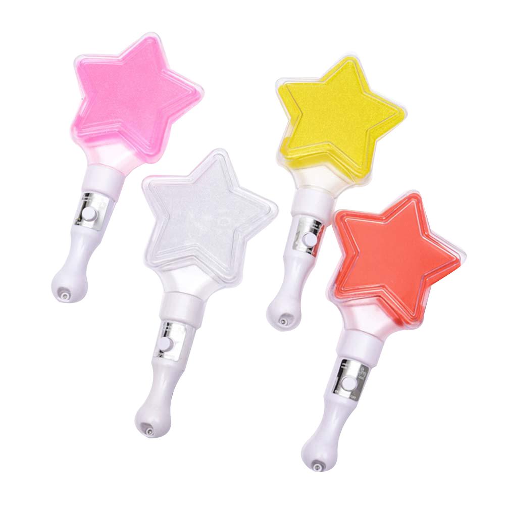 2pcs Beautiful Star Decor Glow Stick Toy Flourescent Stick Creative Glow Stick for Bar