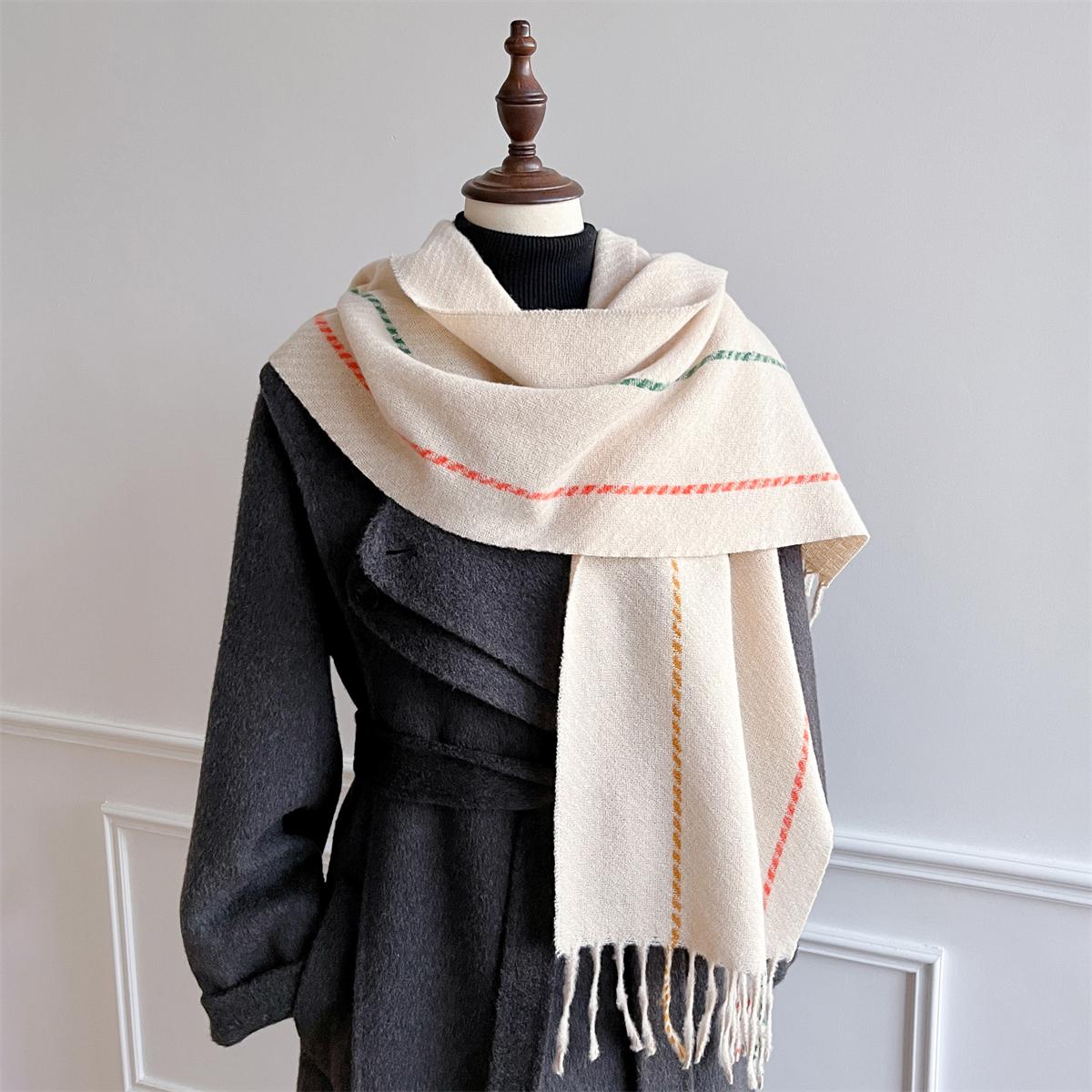 

Luxury Winter Plaid Scarf for Women Men British Style Cashmere Scarves With Tassel Designer Female Winter Warm Neck Scarf Shawl 30x180cm