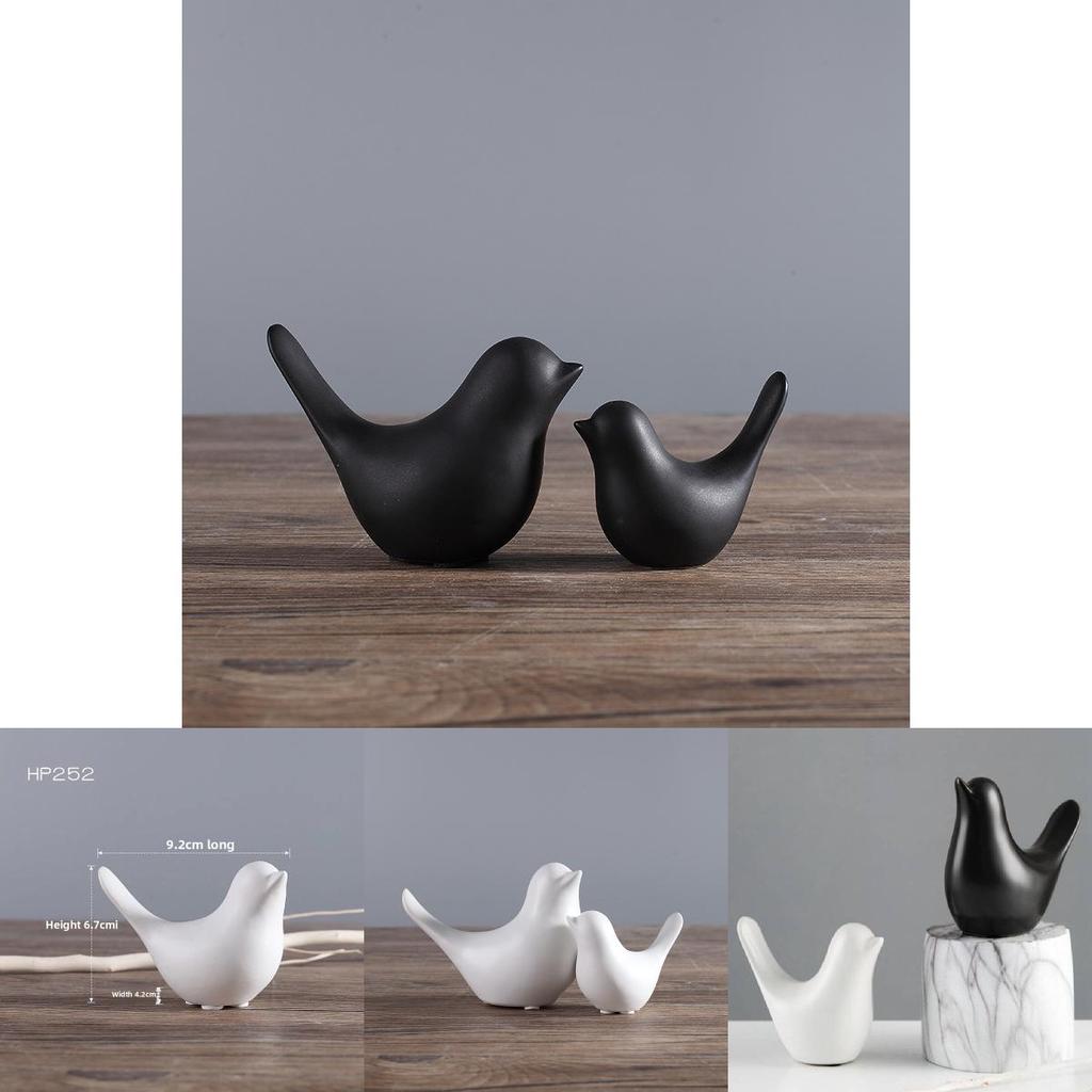 Modern Minimalist Ceramic Bird Decor With Abstract Design For Home And Gift Use